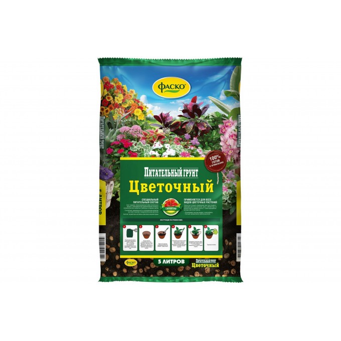 Грунт для цветов ФАСКО Цветочный 00071533/тп0101цве02-ko 5л 00071533/TP0101CBE02-KO