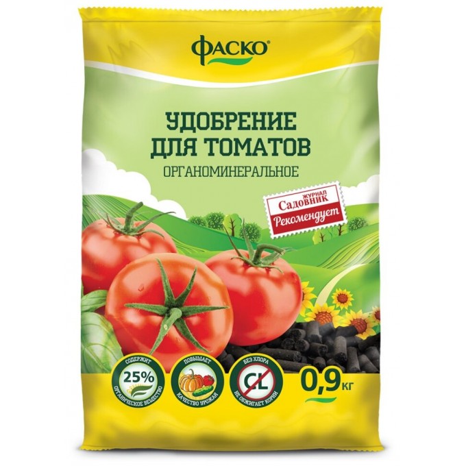 Удобрение сухое ФАСКО органоминеральное для Томатов гранулированное 0,9 кг YD0102FAC18-KO